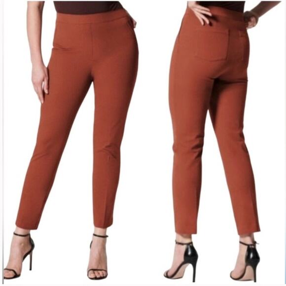 NWT SPANX Perfect Pant On-The-Go Ankle Slim Straight Bronze Glow Small - Picture 1 of 8